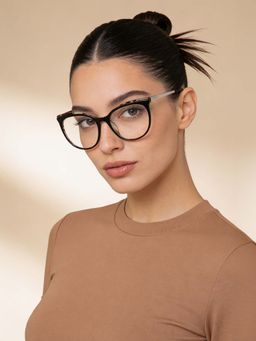 Guess - Eyewear For Women With Shiny Black-Crystal Brown Demi Acetate Frame - (53)
