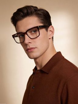Guess - Eyewear For Men With Shiny Brown Demi-Shiny Crystal Light Brown Acetate Frame - (52)