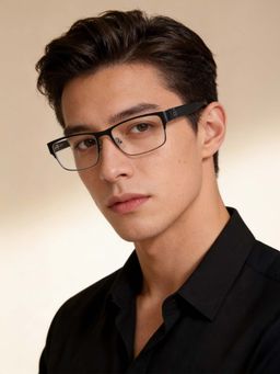 Guess - Eyewear For Men With Matt Black-Dark Gun Alloy Metal Frame - (54)