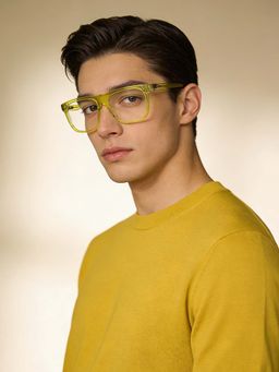 Guess - Eyewear For Men With Shiny Crystal Light Green Acetate Frame - (56)