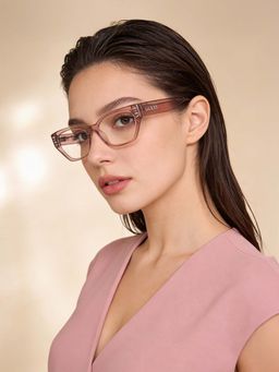 Guess - Eyewear For Women With Shiny Crystal Beige-Stone Acetate Frame - (51)