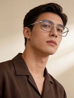 Guess - Eyewear For Men With Shiny Black-Shiny Dark Gun Stainless Steel Frame - (56)