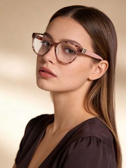 Guess - Eyewear for Women with Shiny Pink Brown Demi Acetate Frame (53)