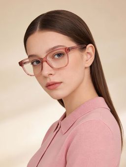 Guess - Eyewear for Women with Shiny Crystal Pink Acetate Frame (47)