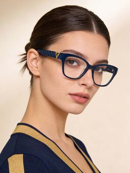 Guess - Eyewear for Women with Shiny Blue Acetate Frame (53)