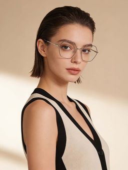 Guess - Eyewear for Women with Shiny Silver Alloy Metal Frame (54)
