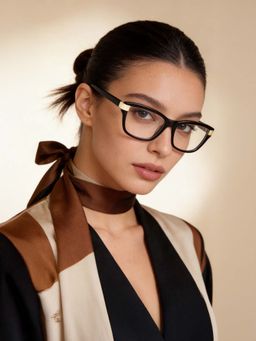 Guess - Eyewear for Women with Shiny Black-Silver Acetate Frame (54)