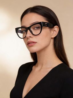Guess - Eyewear for Women with Shiny Black Acetate Frame (50)