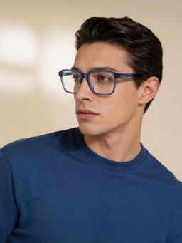 Guess - Eyewear for Men with Shiny Crystal Blue Acetate Frame (53)