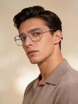 Guess - Eyewear for Men with Shiny Light Gold Crystal Light Green Acetate Frame (54)