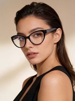 Guess - Women Black Acetate Oval Eyewear Frame GU259254001FR (54)