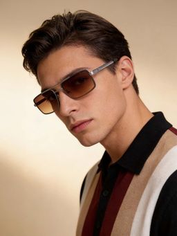 Guess - Men Gradient Brown Lens Rectangle Sunglass GUS001685809FSG (58)