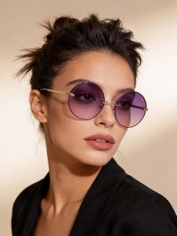 Guess - Women Gradient Purple Lens Round Sunglass GUS76436128ZSG (61)