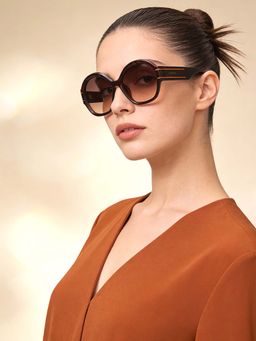 IDEE - S2880 C2 56 Brown Lens Sunglasses for Women (56)