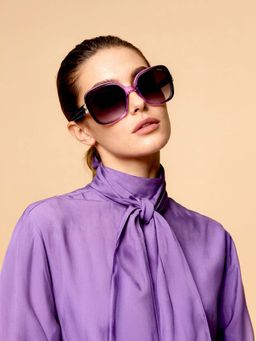IDEE - Grey Oversized 100% Uv Protected Sunglasses For Women Size 57