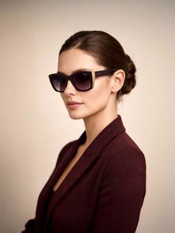 IDEE - Purple Square 100% Uv Protected Sunglasses For Women Size 55