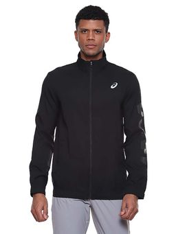 ASICS - Men Black Sleeve Print Jacket