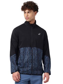 ASICS - Men Black Graphic Cut And Sew Jacket