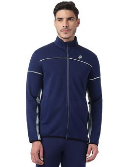 ASICS - Men Blue Colour Block Piping Jacket