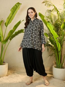 InWeave - Black Kurta and Harem Pant