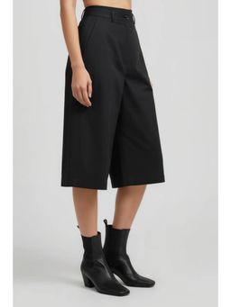 Genes Lecoanet Hemant - Wide-Leg Culottes in Black Cotton Poplin