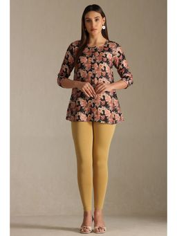 Soch - Women Gold Solid Leggings