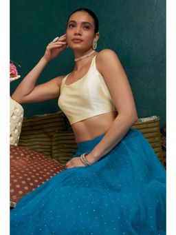 Soch - Women Beige Rayon Solid Blouse