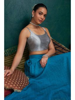 Soch - Women Grey Rayon Solid Blouse