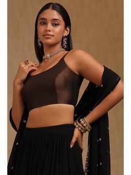 Soch - Women Brown Rayon Solid Blouse