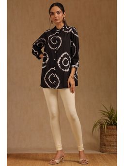 Soch - Cream Cotton Solid Leggings