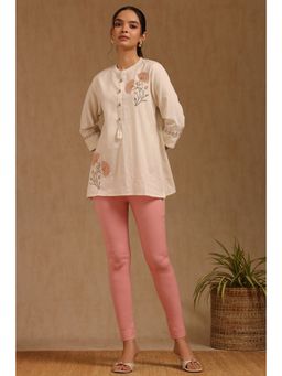 Soch - Womens Pink Viscose Solid Ankle Length Pant