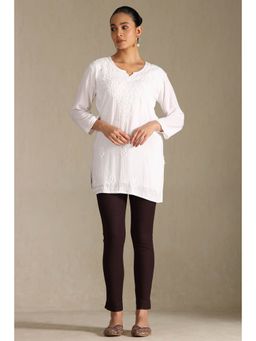 Soch - Womens Wine Viscose Solid Straight Pant