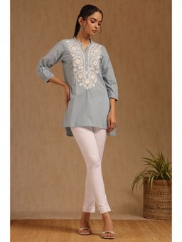 Soch - Women White Viscose Solid Ankle Length Pant