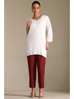Soch - Womens Maroon Solid Pant