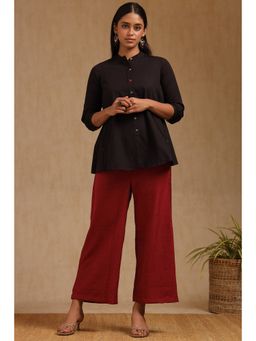 Soch - Womens Maroon Solid Palazzo
