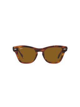 Ray-Ban - Striped Havana Sunglasses (0RB0707S-Square-Brown Frame-Brown Lens-51: 53 mm)
