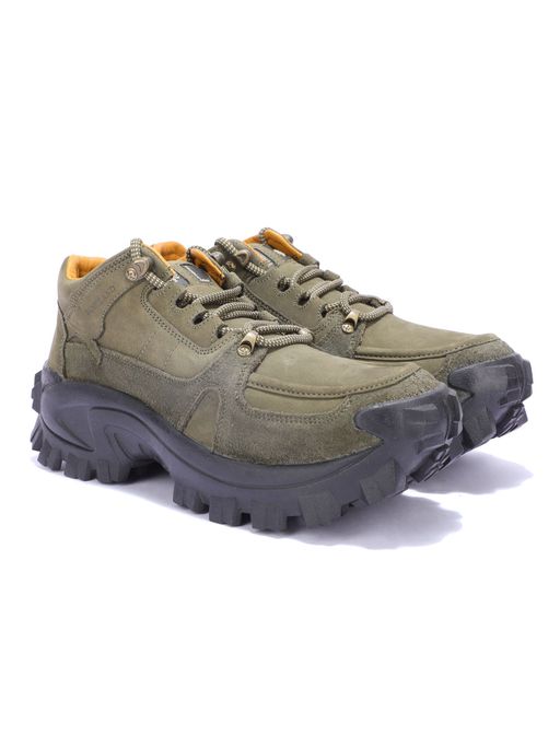 Buy WOODLAND Men's Olive Trekking Shoes Online