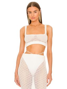 Michael Costello - Vera Cropped Knit Top