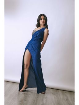 BABITA M - Women'S Denim Solid Indigo Dress