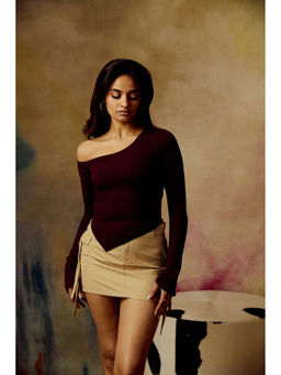 Lea Clothing - Women's Wine Solid Top