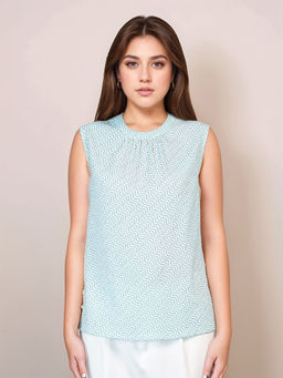 Zink London - Women's Green Printed Top