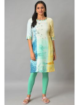 Aurelia - Multi-coloured Printed Straight Kurta