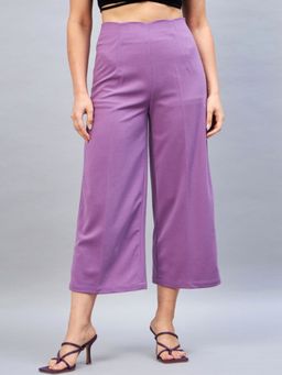 DELAN - Women Smart Tapered Fit High-Rise Easy Wash Culottes