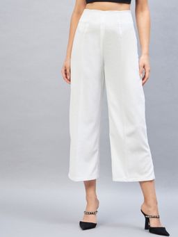DELAN - Women Smart Loose Fit High-Rise Easy Wash Culottes