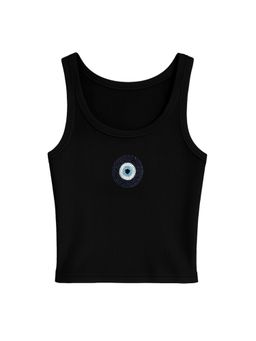 PAST MODERN - Black Evil Eye Printed Tank Top