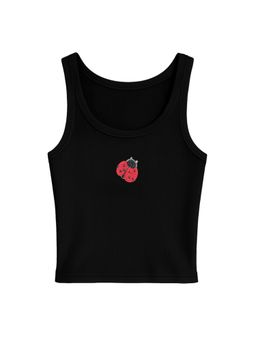 PAST MODERN - Black Lady Bug Printed Tank Top