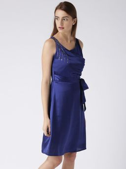KASSUALLY - Satin Belted Midi Dress