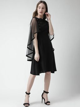 KASSUALLY - Black puff Sleeves Peplum Top