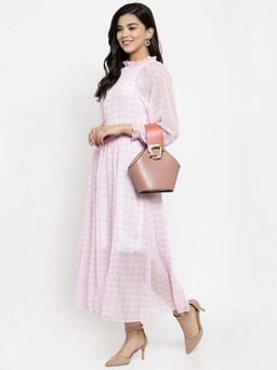 KASSUALLY - Raglan Pink Color Maxi Dress