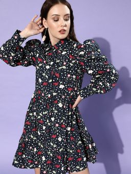 KASSUALLY - Puff Sleeve Shirt Dress